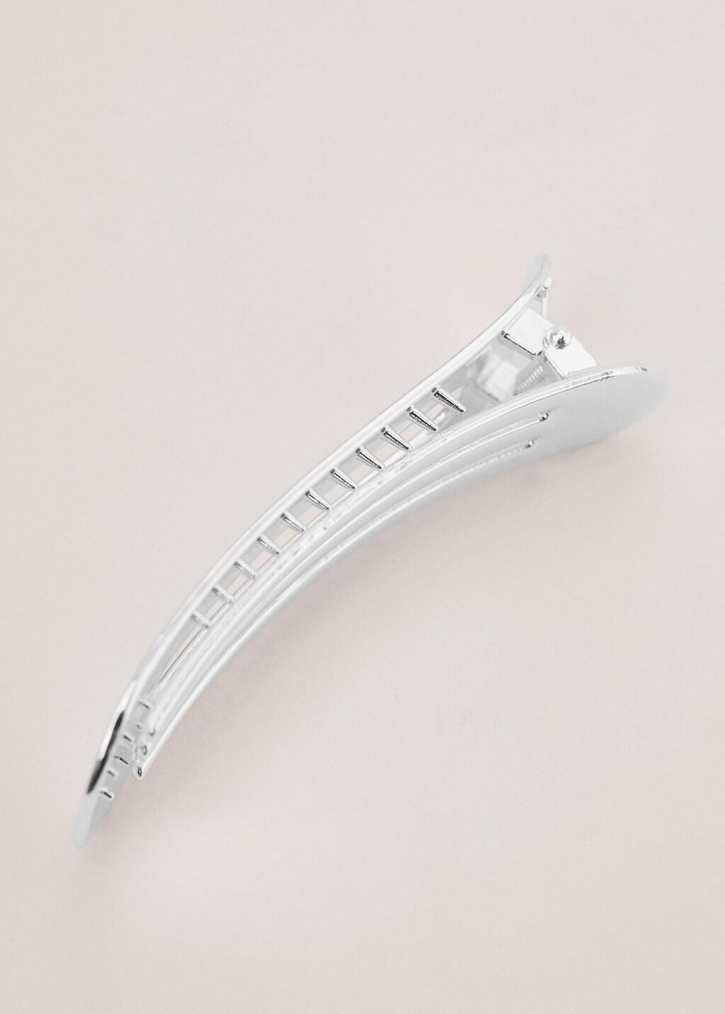 Silver Maxi Metal Clip, Silver, large image number 1