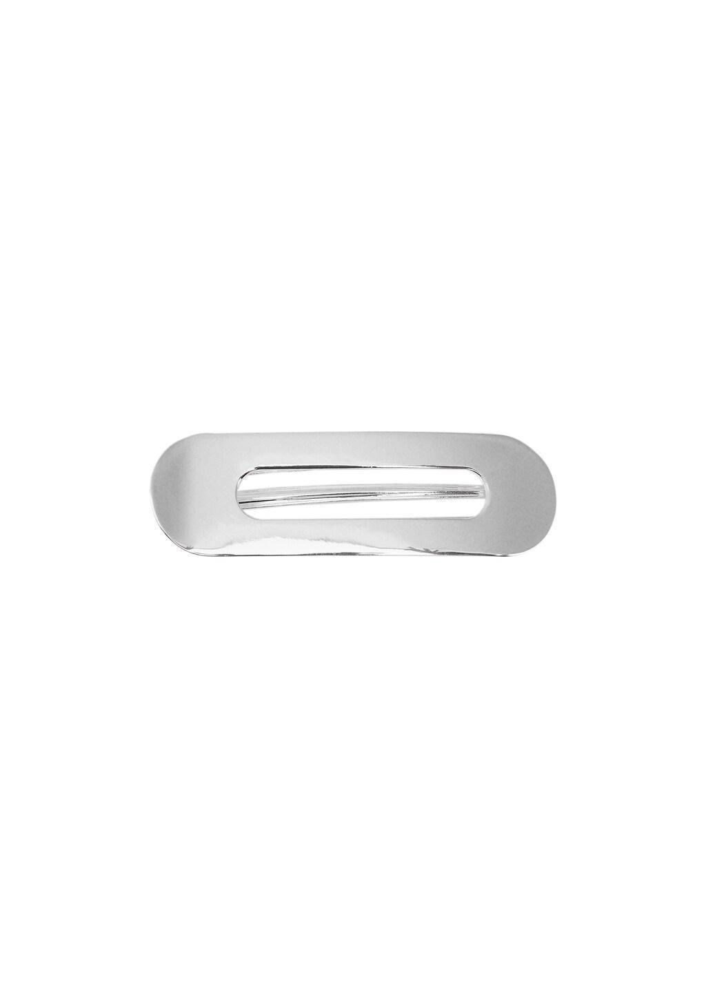 Silver Maxi Metal Clip, Silver, large image number 3
