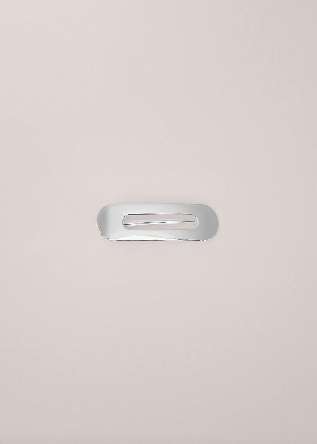 Silver Maxi Metal Clip, Silver, large image number 4