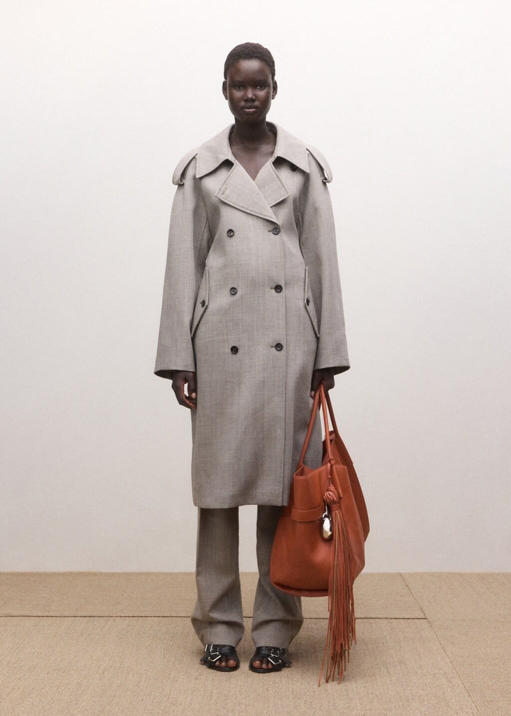 Orange 100% Leather Fringe Keyring, Orange, large image number 0