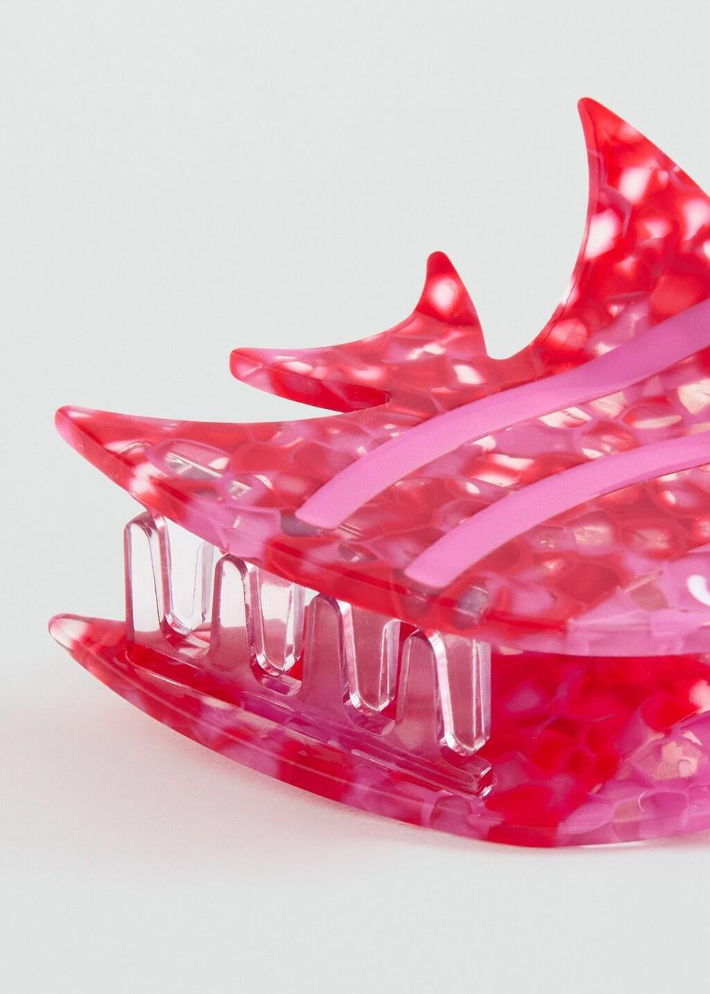 Red Fish Hair Clip, Kids Girl, Red, medium