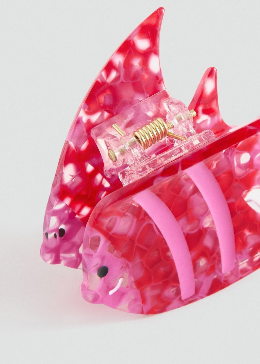 Red Fish Hair Clip, Kids Girl, Red, medium