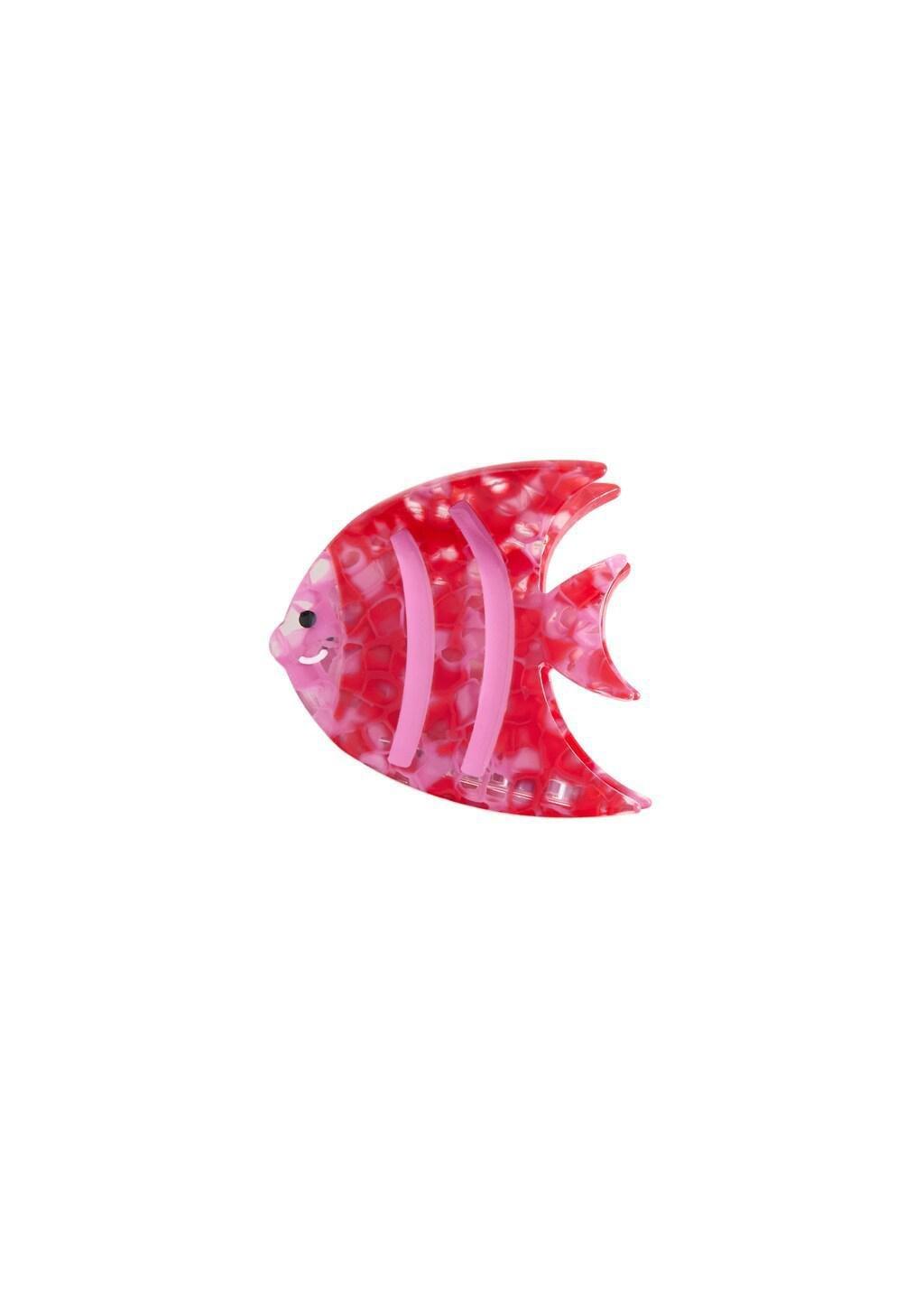 Red Fish Hair Clip, Kids Girl, Red, large image number 2