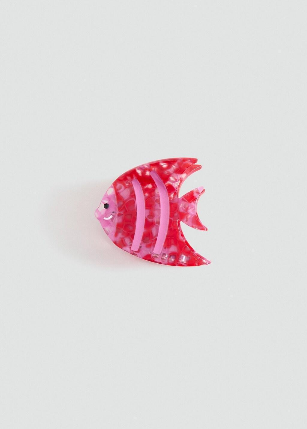 Red Fish Hair Clip, Kids Girl, Red, large image number 3
