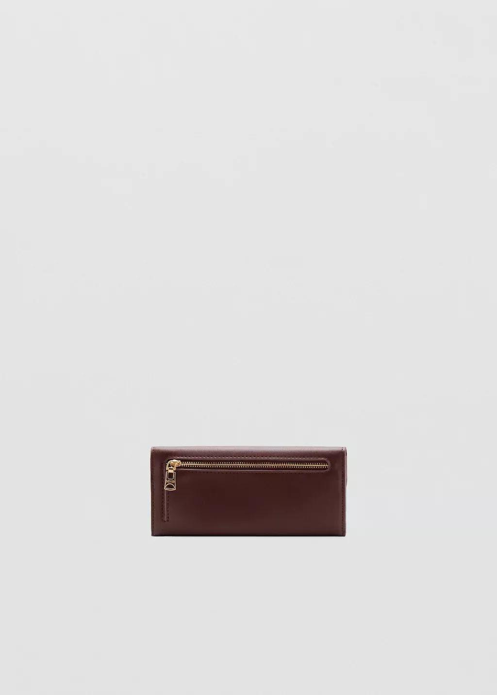 Red Jewel Button Flap Purse, Dark Red, medium