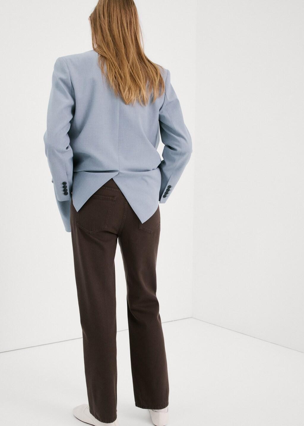 Brown Matilda Medium-Rise Straight-Fit Jeans, Dark Brown, medium