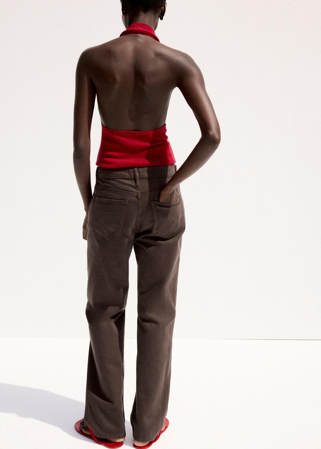 Brown Matilda Medium-Rise Straight-Fit Jeans, Dark Brown, large image number 2