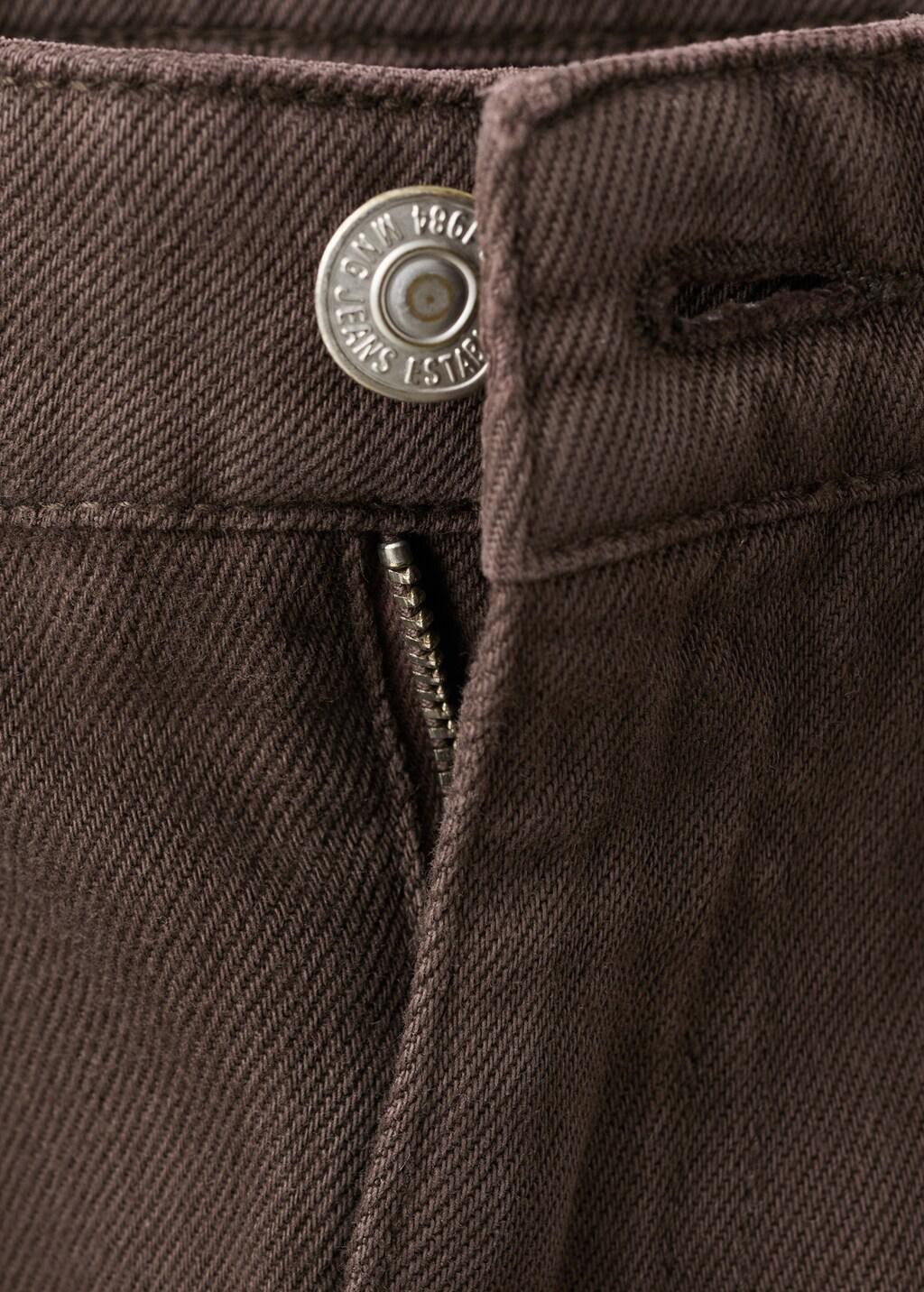 Brown Matilda Medium-Rise Straight-Fit Jeans, Dark Brown, large image number 5