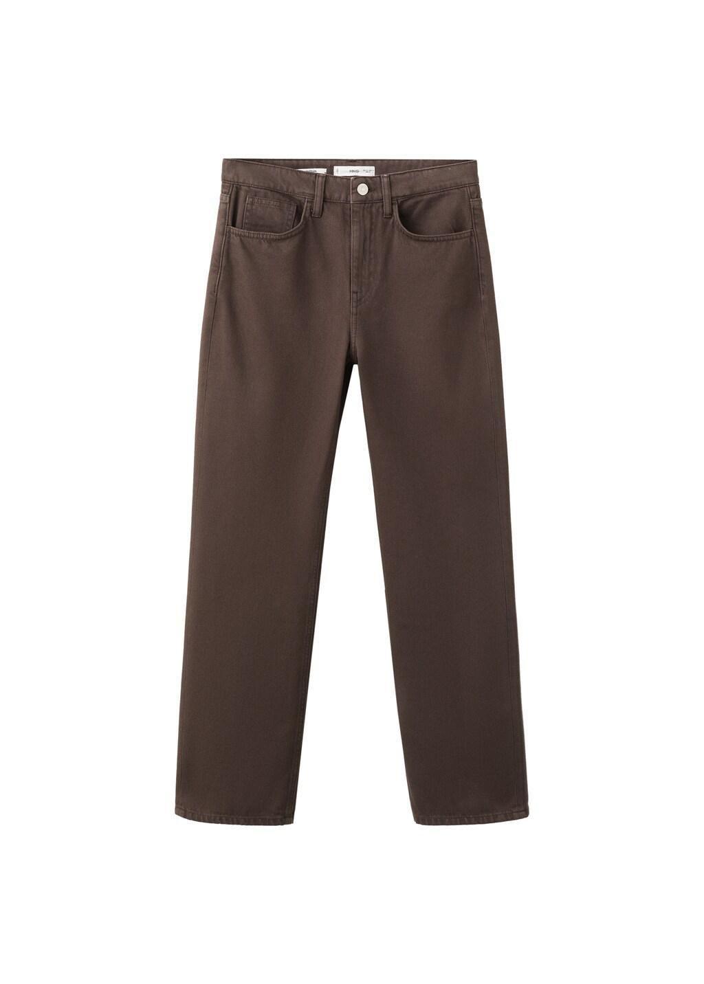 Brown Matilda Medium-Rise Straight-Fit Jeans, Dark Brown, large image number 6