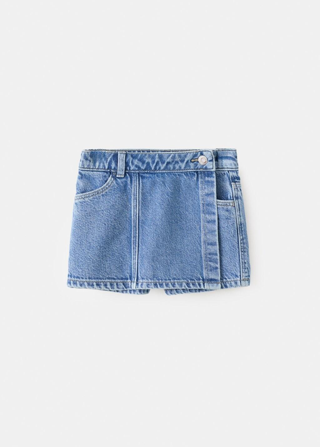 Blue Denim Skort, Baby Girl, Open Blue, large image number 6
