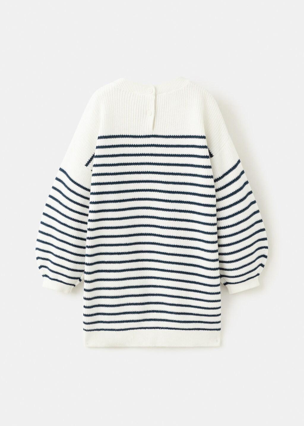White Knit Midi Dress, Baby Girl, Natural White, large image number 1