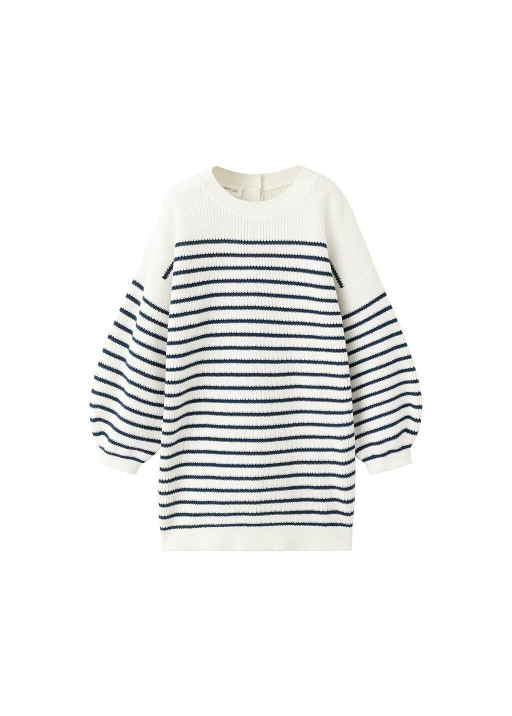 White Knit Midi Dress, Baby Girl, Natural White, large image number 4