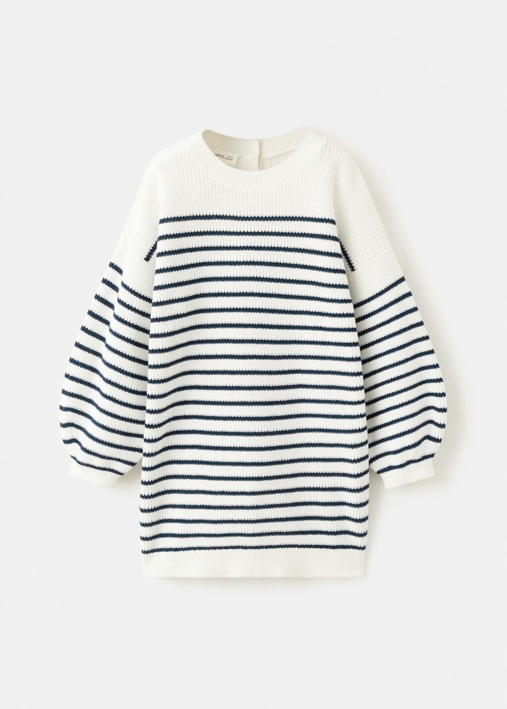White Knit Midi Dress, Baby Girl, Natural White, large image number 5