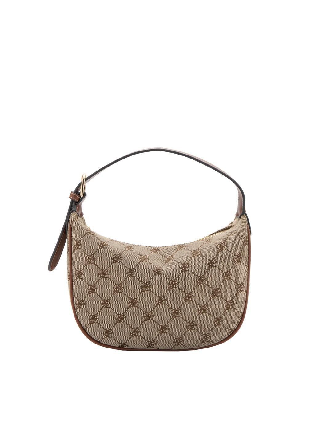 Brown Shoulder Bag With Printed Logo, Medium Brown, large image number 2