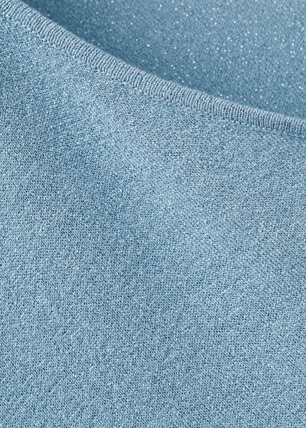 Blue Asymmetrical Knitted Cape, Kids Girl, 0201_52, large image number 1