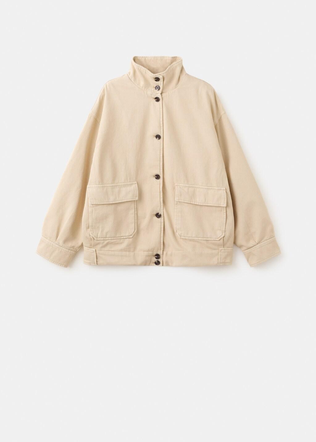 Yellow Denim Parka With A Stand-Up Collar, 0201_10, large image number 8