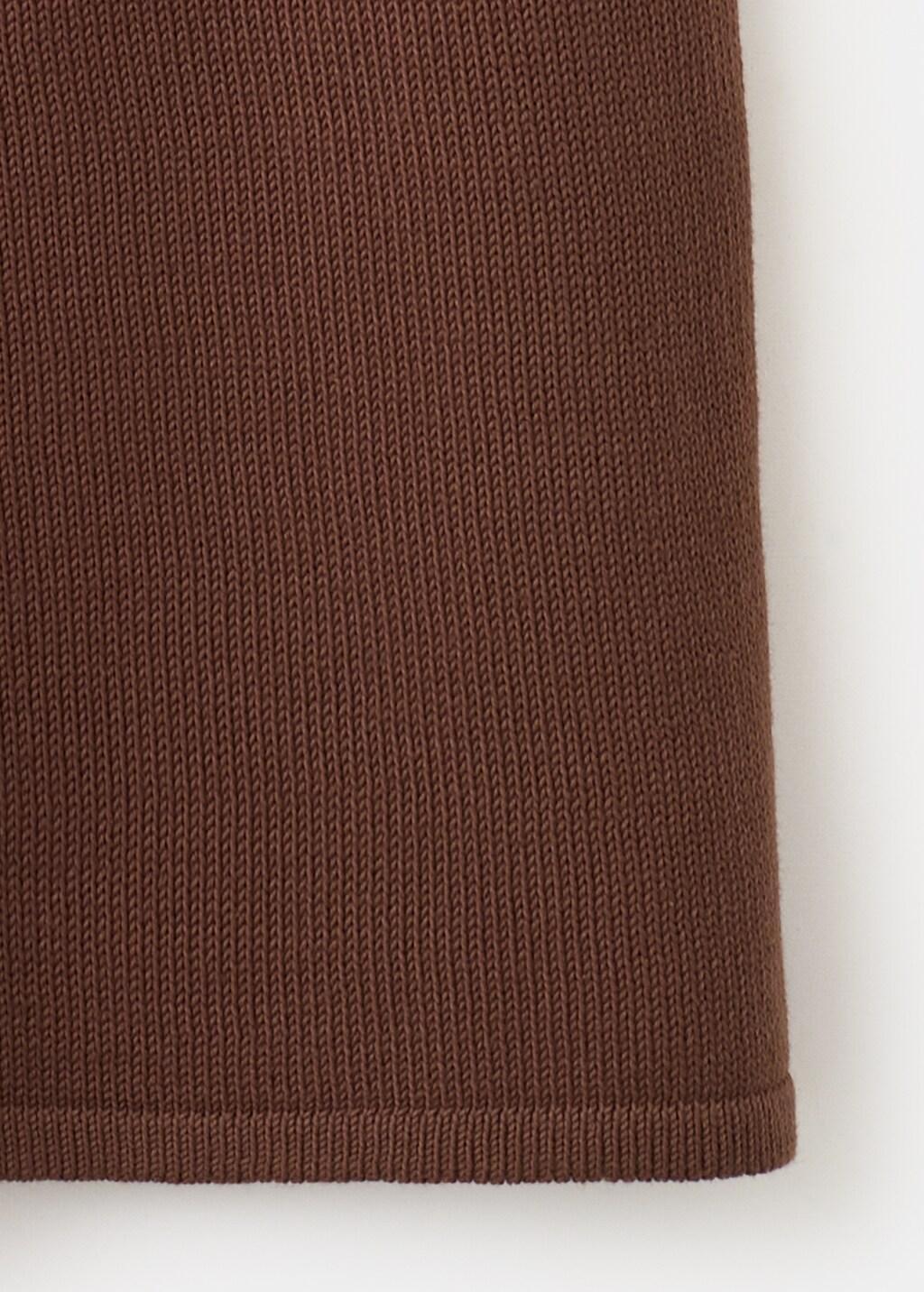 Brown Opening Pencil Skirt, Dark Brown, large image number 1