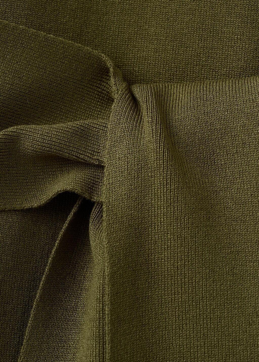 Khaki Belted Knitted Waistcoat, Beige - Khaki, large image number 5