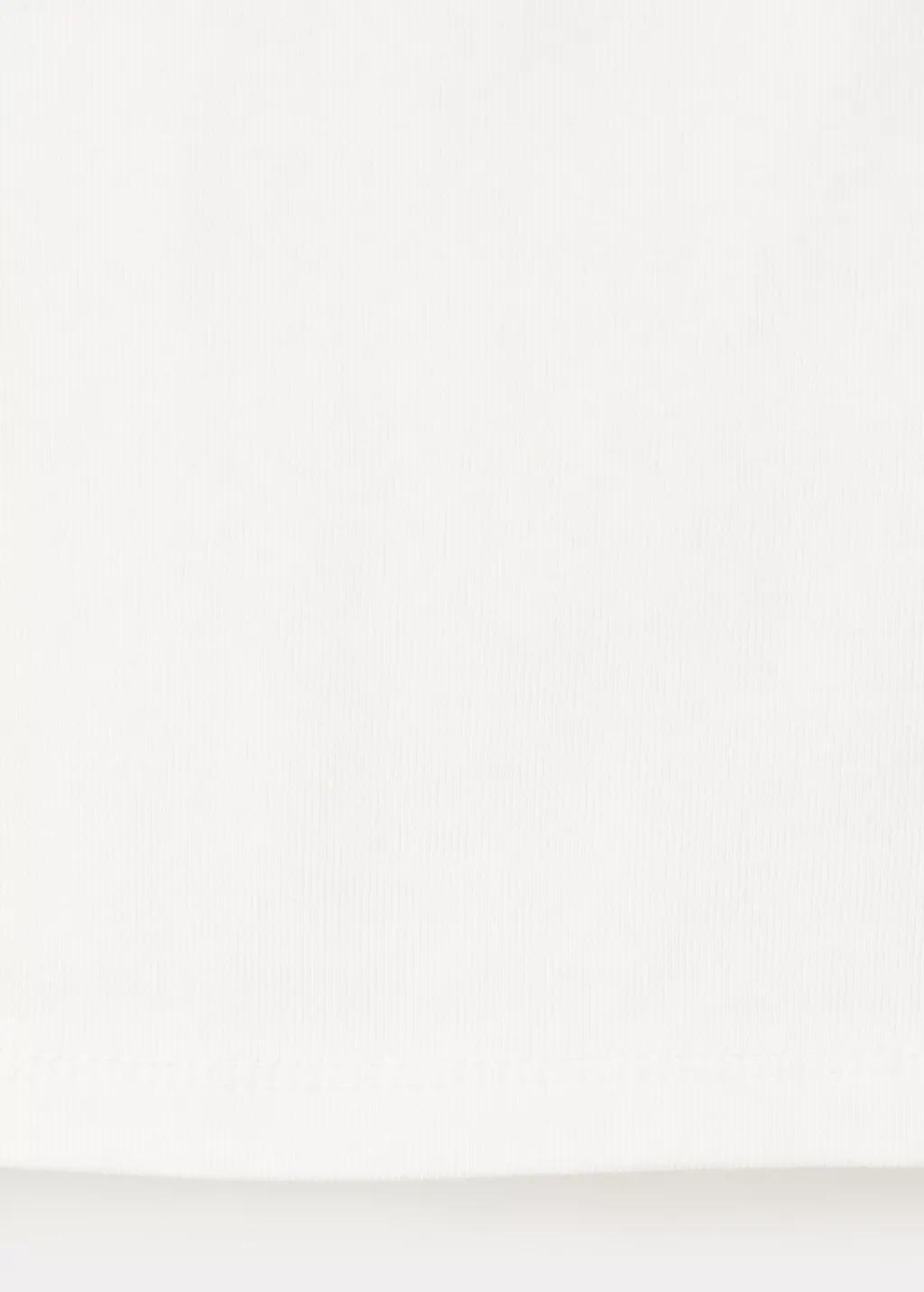 White Fitted Cotton Top, 0201_02, large image number 5