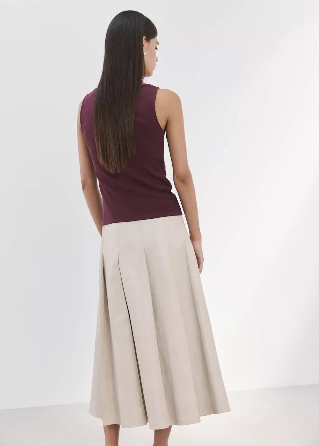 Red Fitted Cotton Top, 0201_78, medium