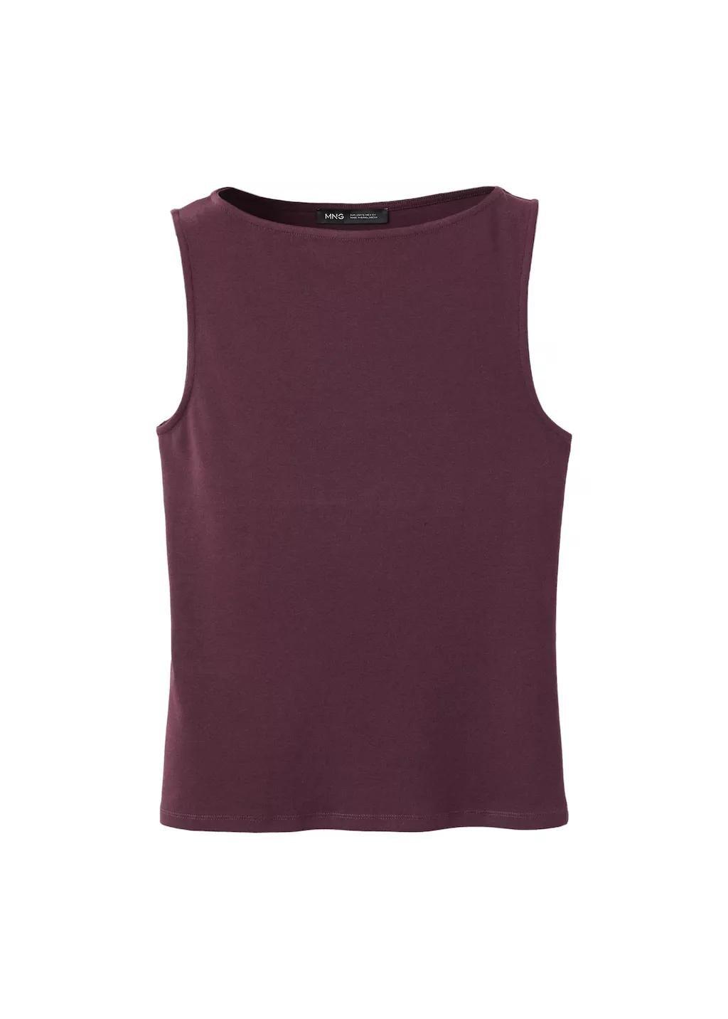 Red Fitted Cotton Top, 0201_78, large image number 6