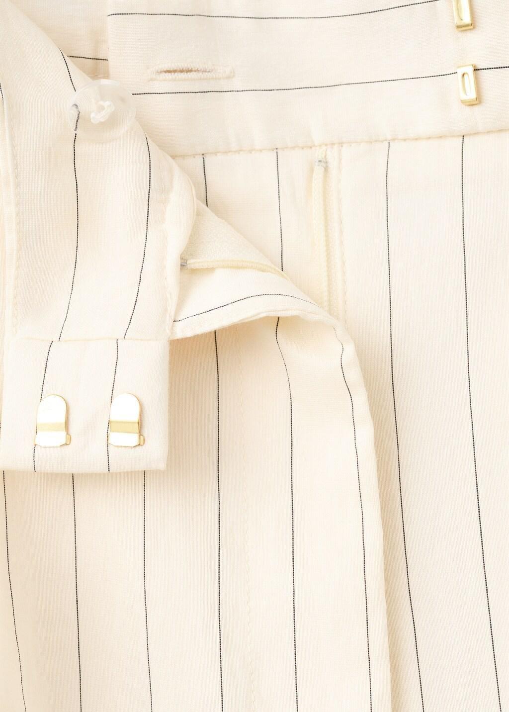 NATURAL WHITE Pinstripe suit trousers, 0201_02, large image number 1