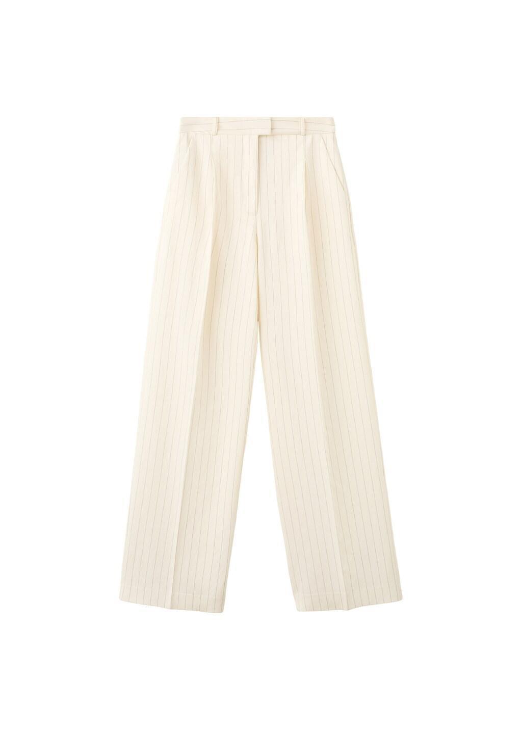 NATURAL WHITE Pinstripe suit trousers, 0201_02, large image number 5