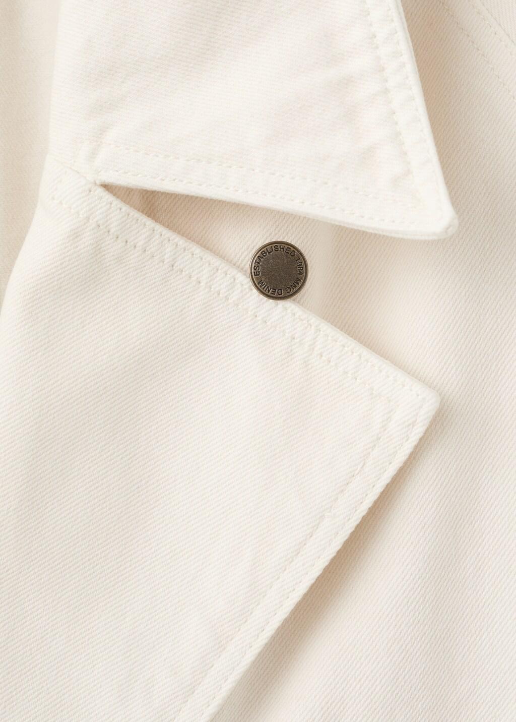 NATURAL WHITE Cotton trench with maxi lapels and belt, Natural White, large image number 1