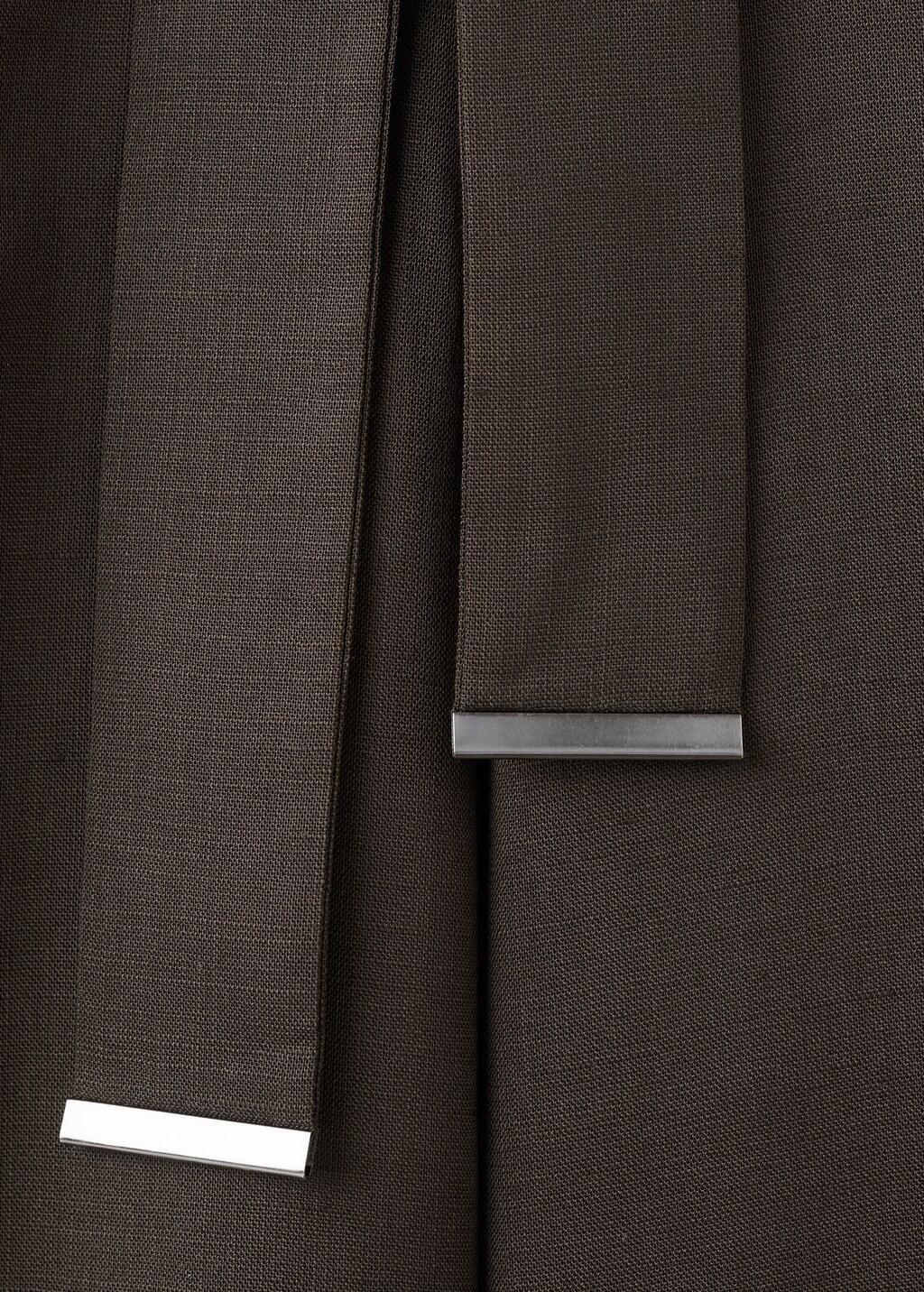 Brown Lyocell Shirt Jumpsuit, Brown, large image number 5