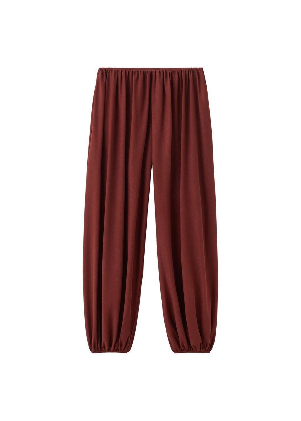 Orange Mid-Rise Balloon Trousers, 0201_79, large image number 6