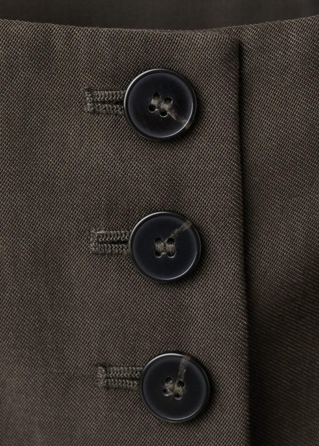 Brown Lyocell Suit Waistcoat, Dark Brown, large image number 1