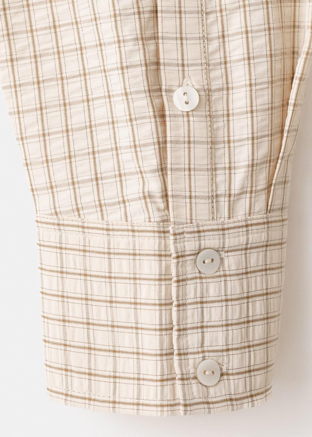 Brown Straight Checkered Shirt, Brown, large image number 4