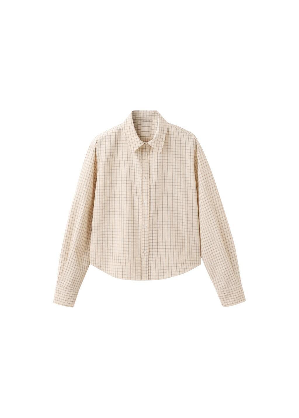 Brown Straight Checkered Shirt, Brown, large image number 5