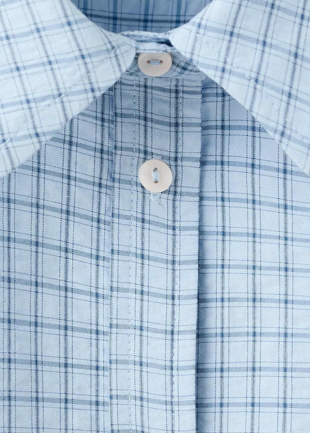 Blue Lt Pastel Straight Checkered Shirt, 0201_50, medium