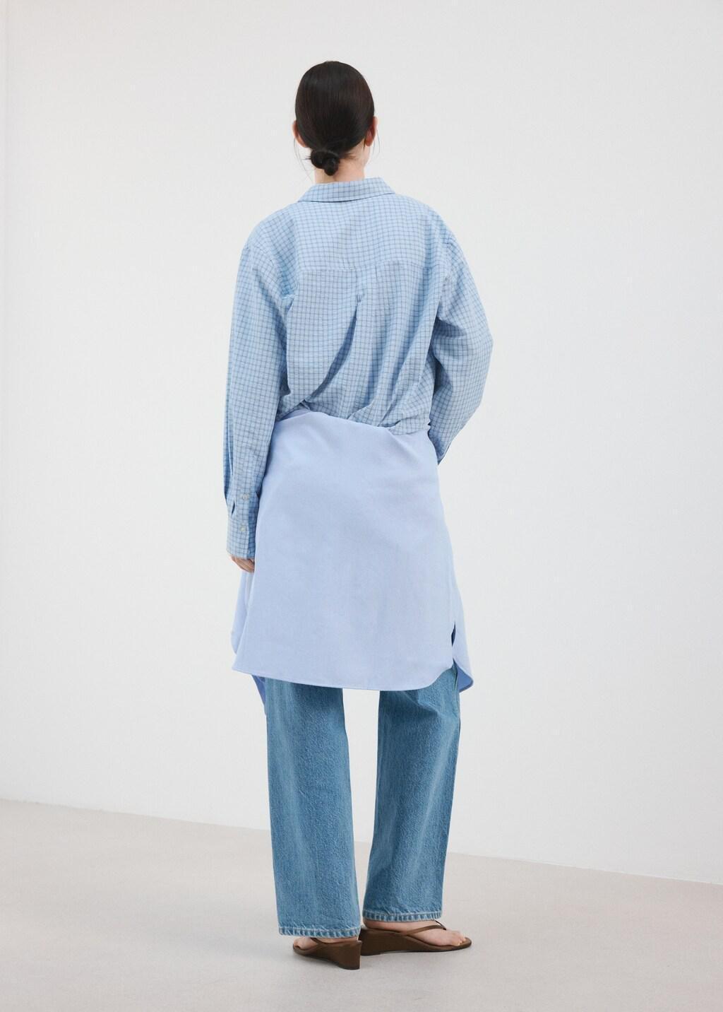 Blue Lt Pastel Straight Checkered Shirt, 0201_50, large image number 2