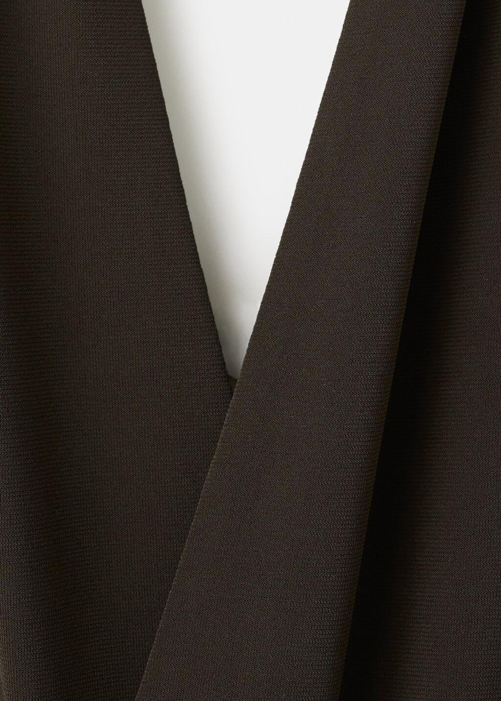 Brown Bow Wrap Jumpsuit, Brown, large image number 1