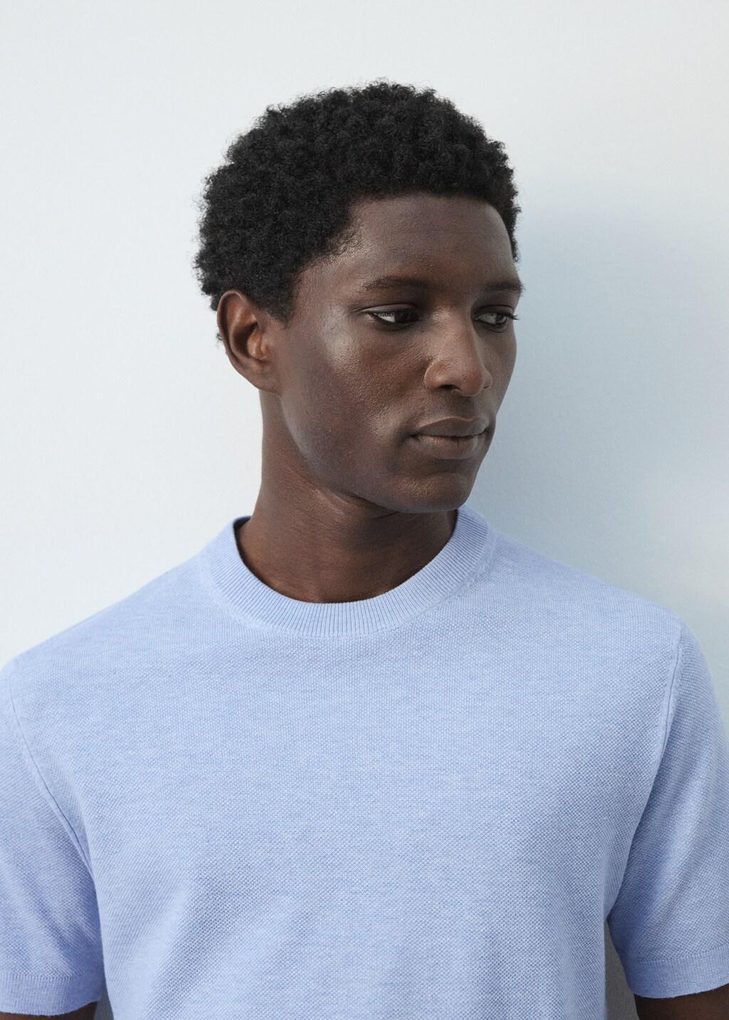 LT-PASTEL BLUE Cotton fine-knit t-shirt, 0201_50, large image number 4