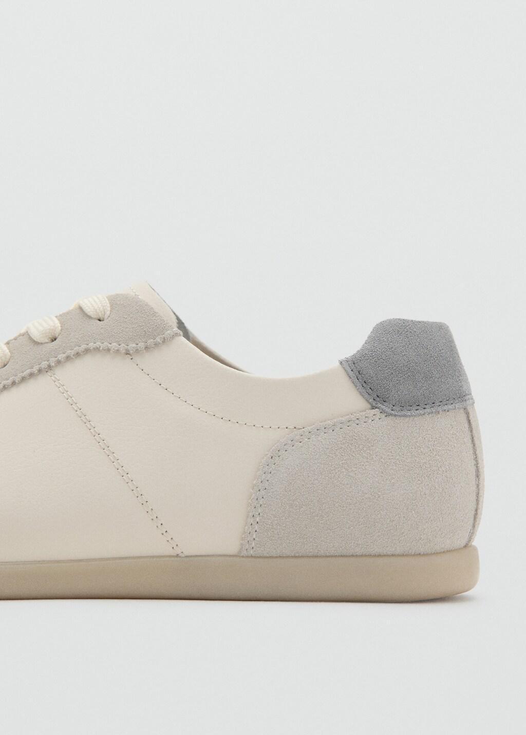 White Combined Leather Sneaker, White, large image number 1