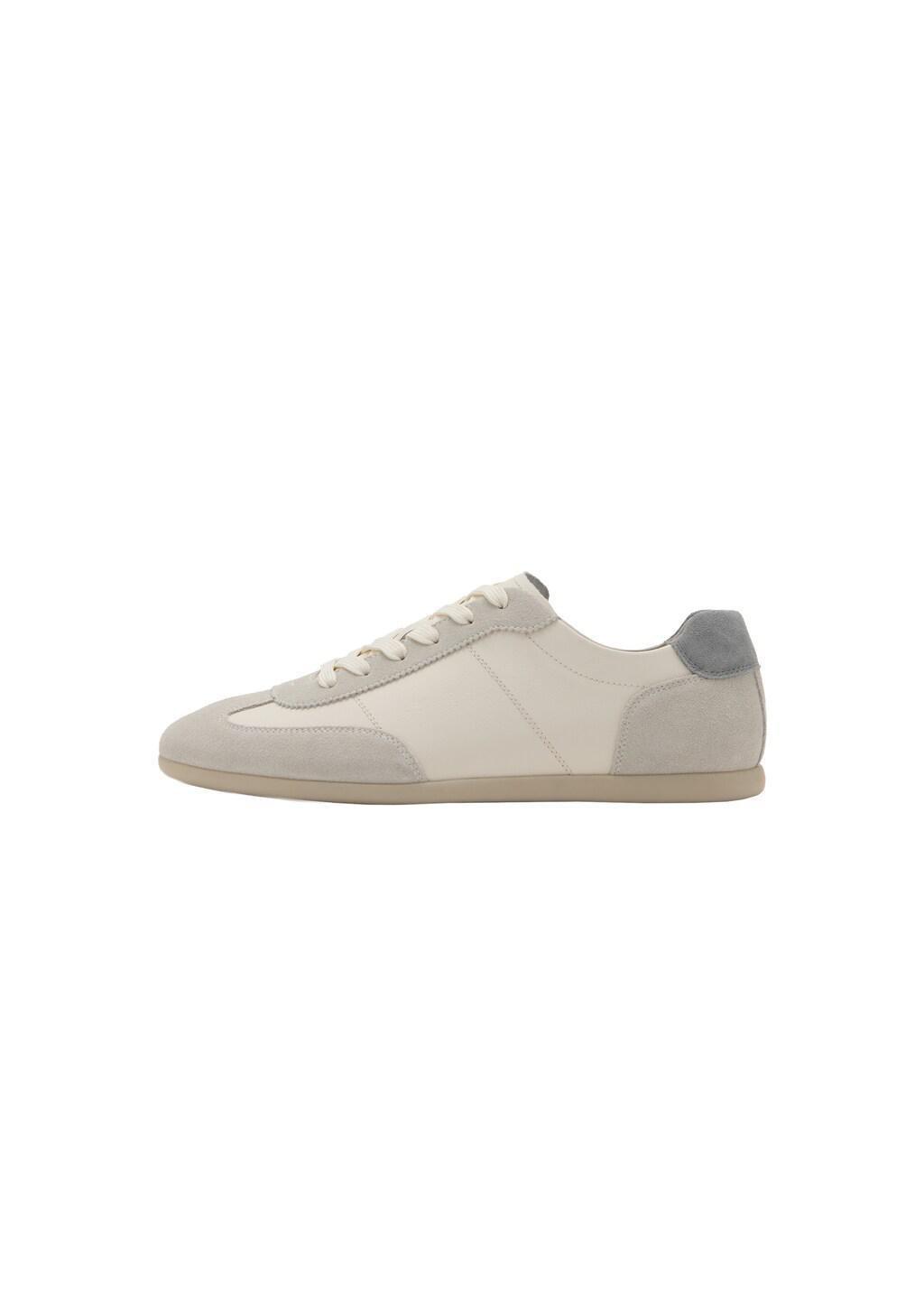 White Combined Leather Sneaker, White, large image number 2