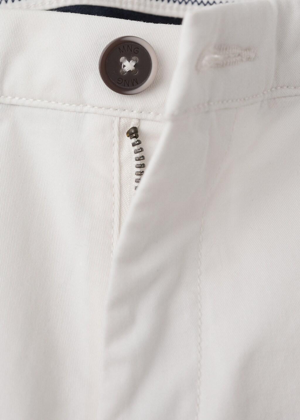 White Cotton Bermuda Shorts, Kids Boy, White, large image number 1