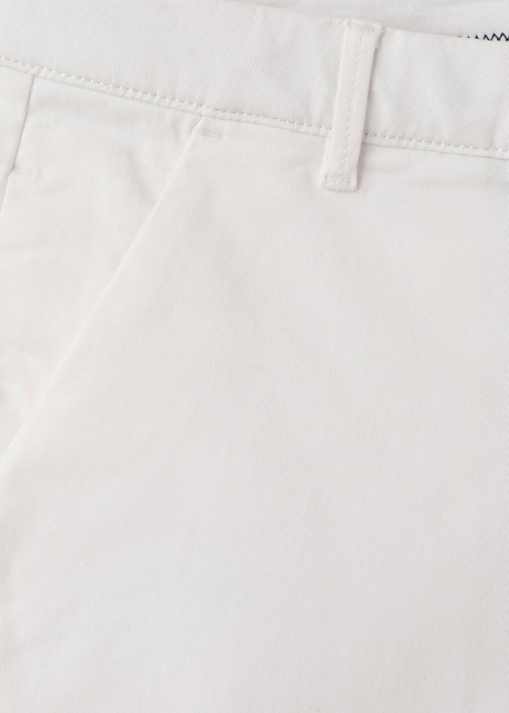 White Cotton Bermuda Shorts, Kids Boy, White, large image number 3