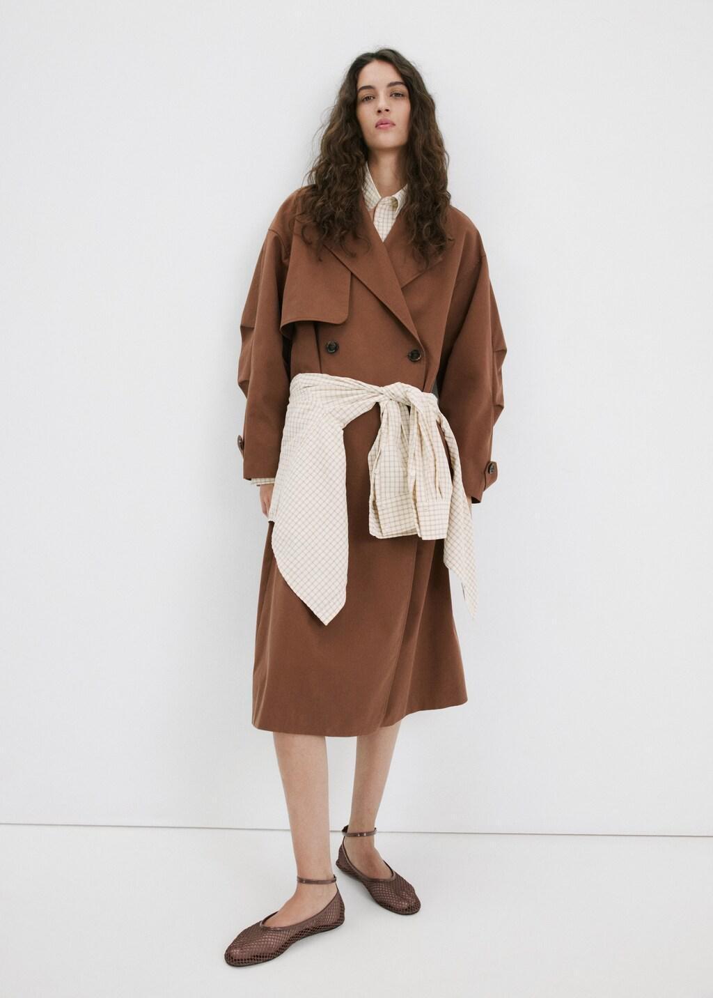 Brown Ballet Flats With Mesh Bracelet, Dark Brown, medium