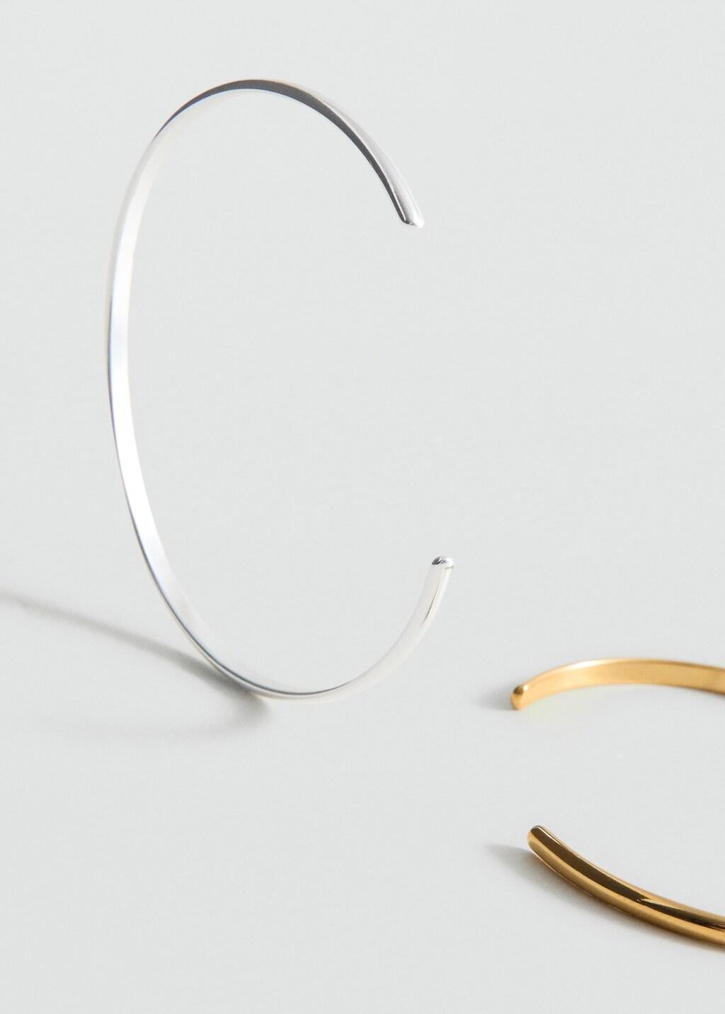 Gold Set Of Combined Stainless Steel Bracelets, Gold, large image number 1