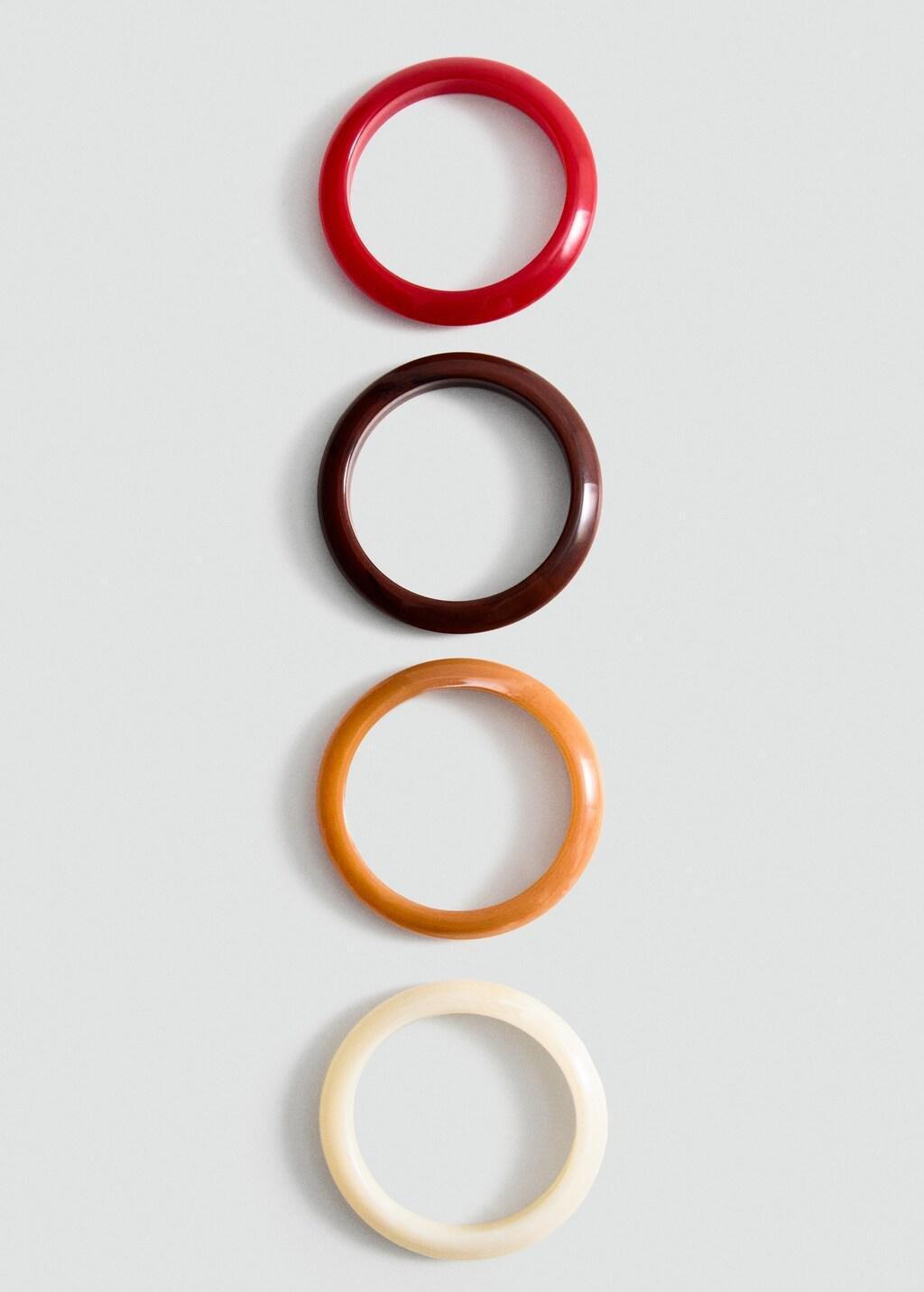 Red Pack Of 4 Bracelets, 0201_70, medium