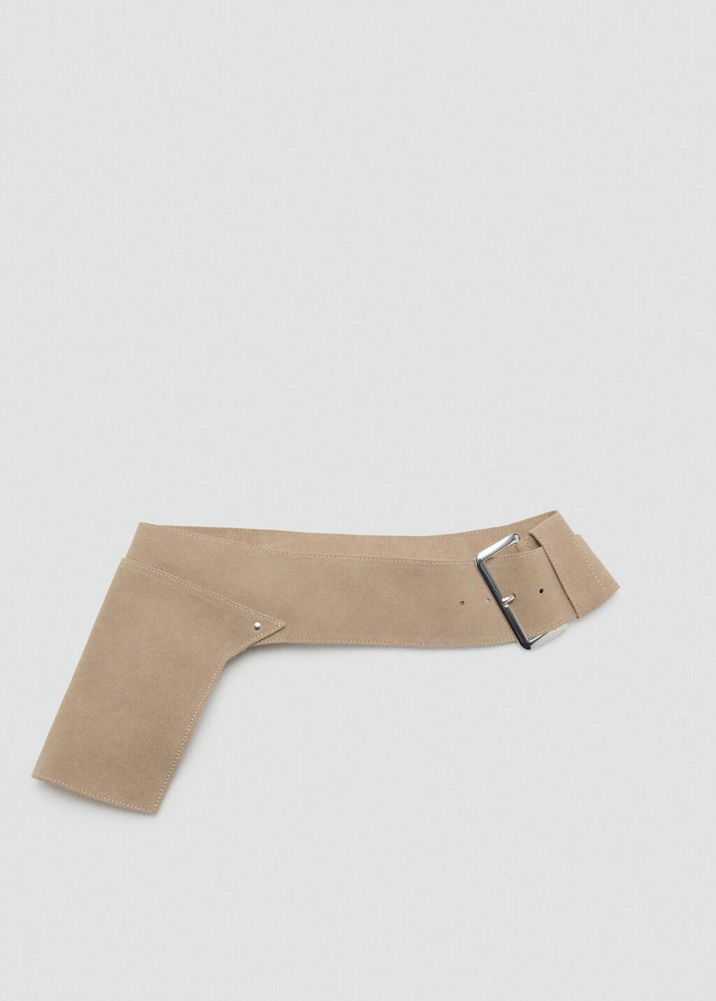 Brown Lt Pastel Suede Leather Belt, Light Pastel Brown, large image number 4