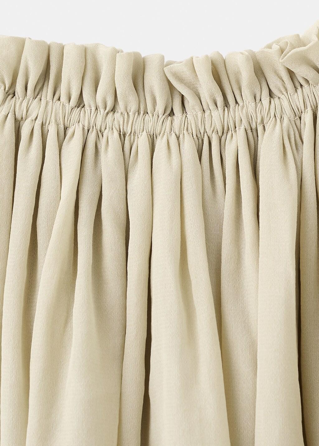 Green Off-The-Shoulder Lyocell Blouse, Green, medium