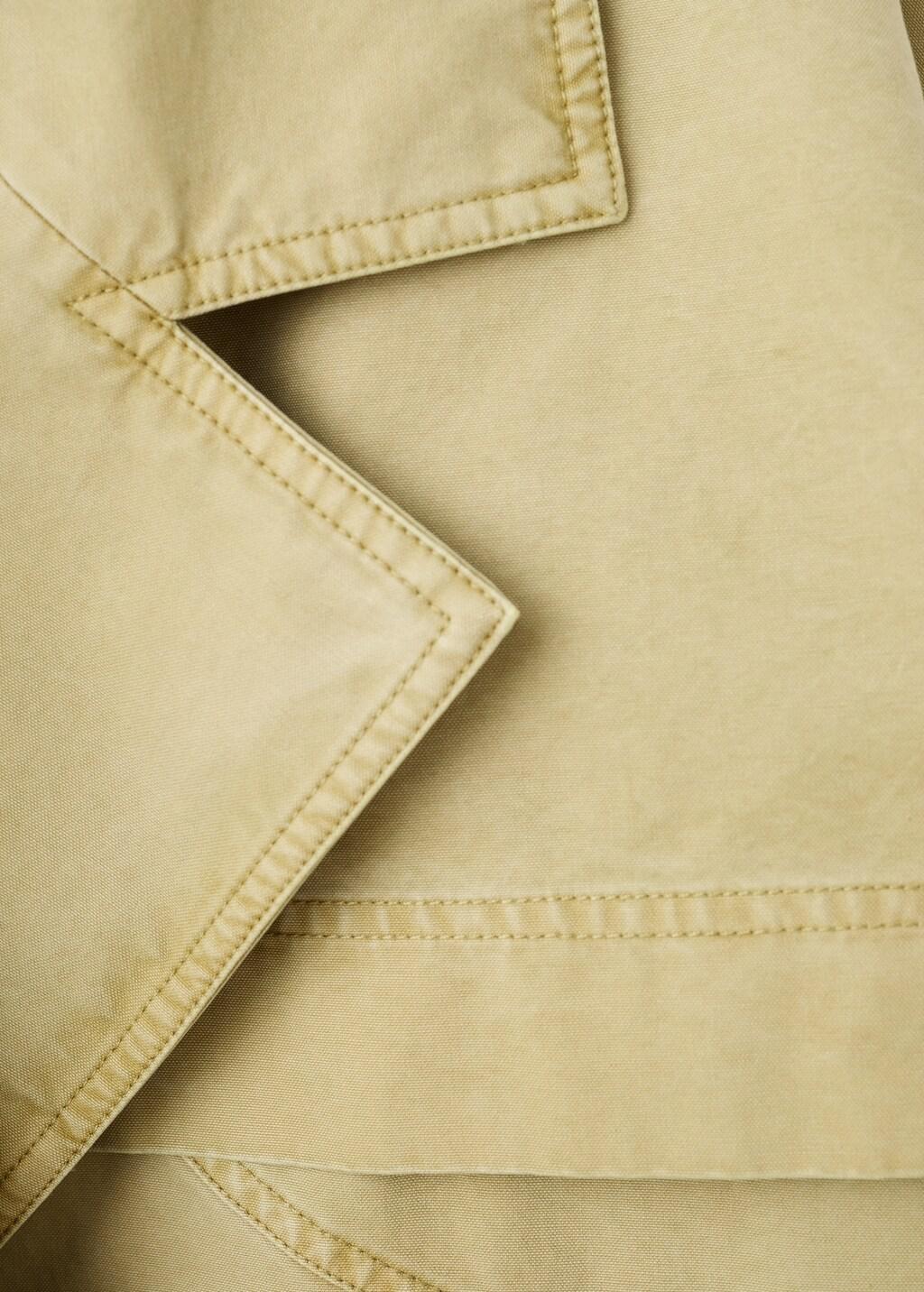 Brown Belted Lapel Parka, Medium Brown, medium