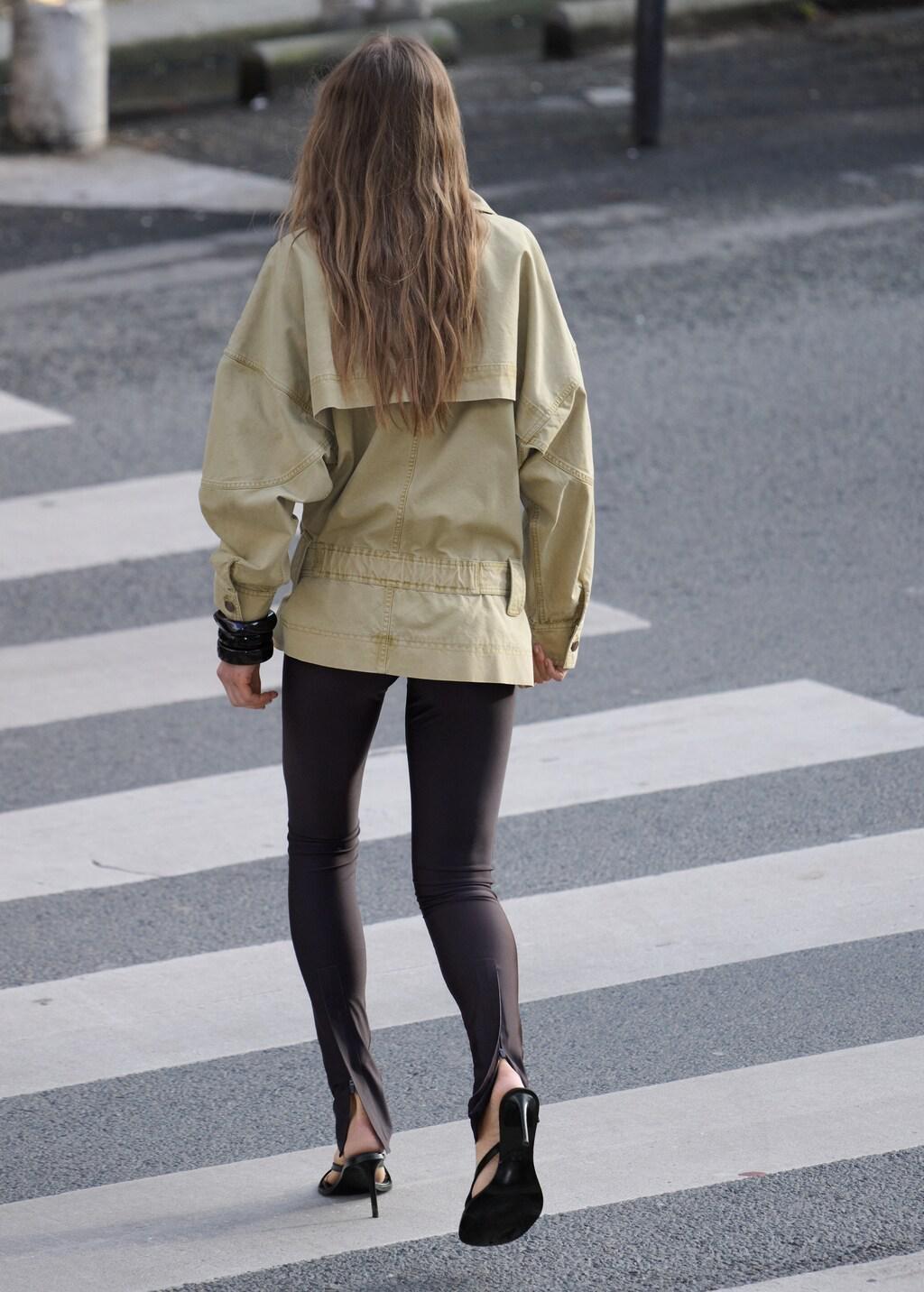 Brown Belted Lapel Parka, Medium Brown, large image number 2