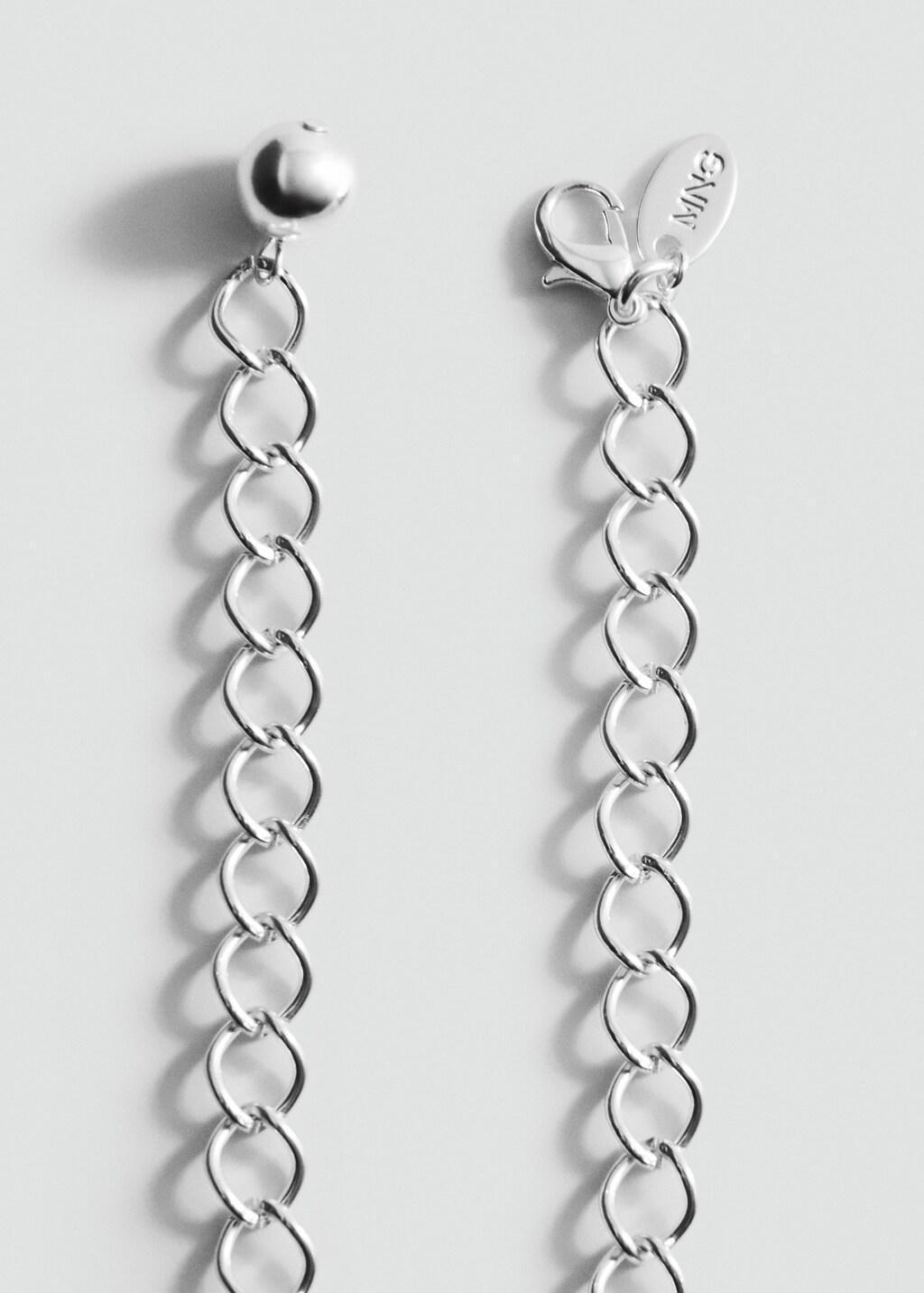 Silversemi-Precious Stone Combination Necklace, Silver, large image number 2