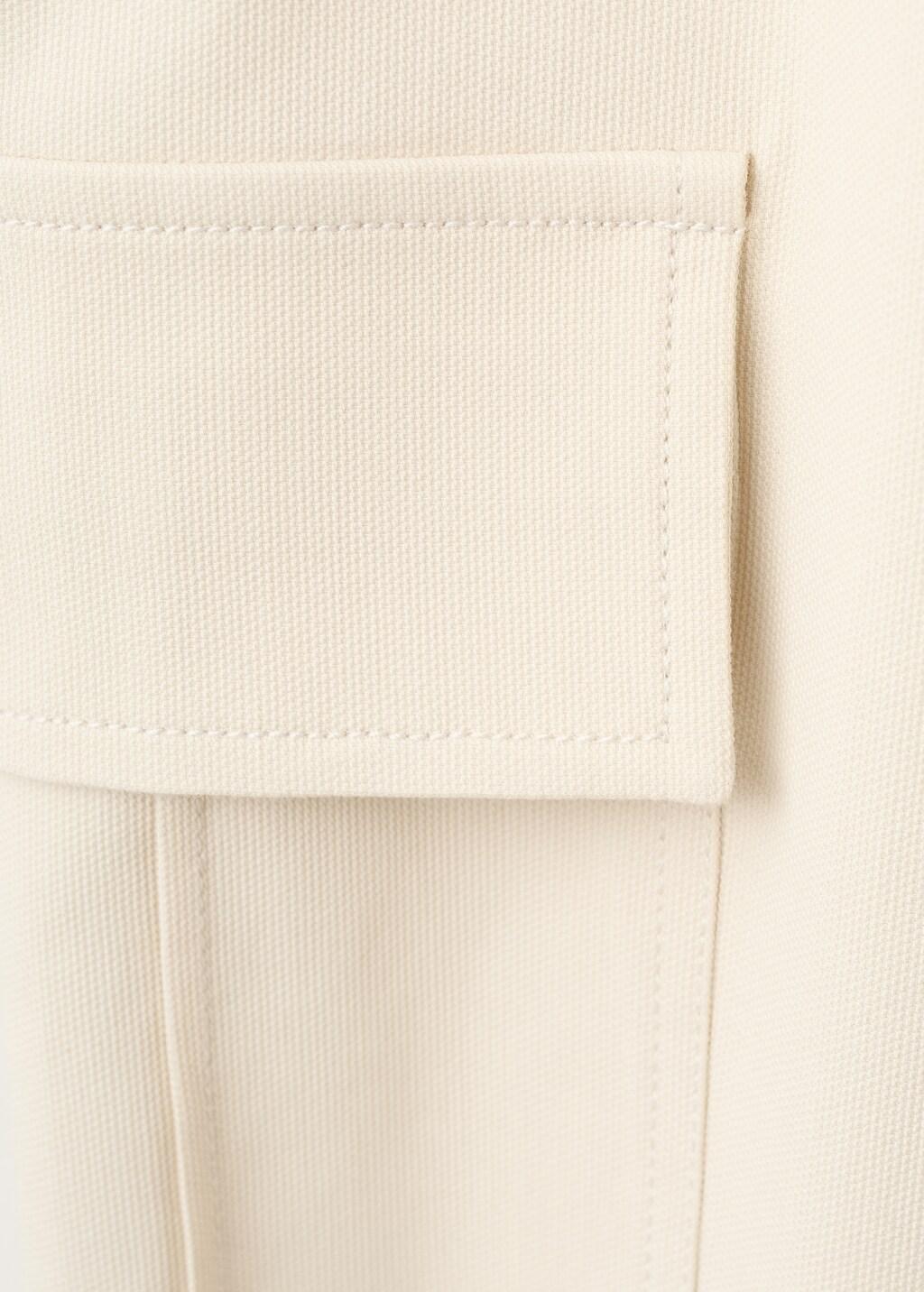 Beige Belt Cargo Trousers, Light Beige, large image number 5